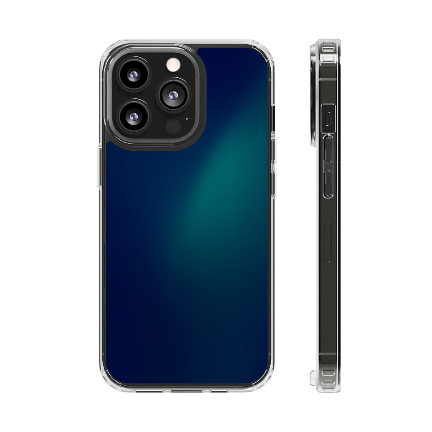 Deep Aurora Clear Case - MagSafe Compatible Teal Glow Gradient