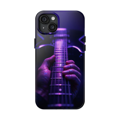 Neon Electric Guitar Tough Case - Purple Stage POV Cover for iPhone & Samsung