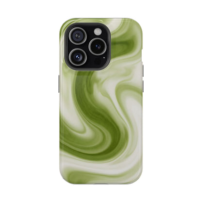Green Marble Magnetic Impact-Resistant Phone Case