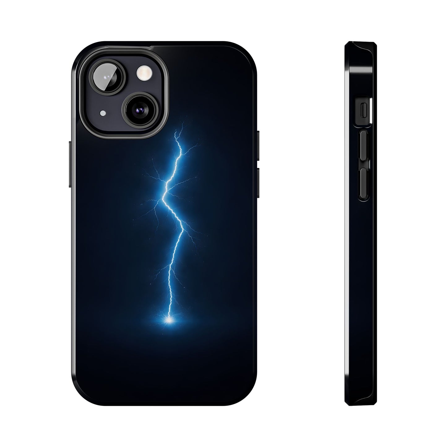 Blue Lightning Bolt Tough Case - Deep Sky Electric Cover for iPhone & Samsung