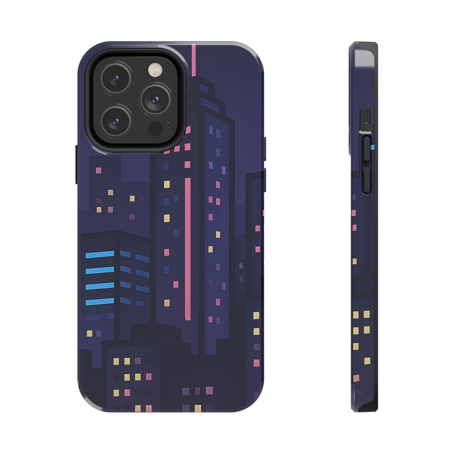 Lo-Fi Night City Tough Case - Pastel Urban Skyline Cover for iPhone & Samsung