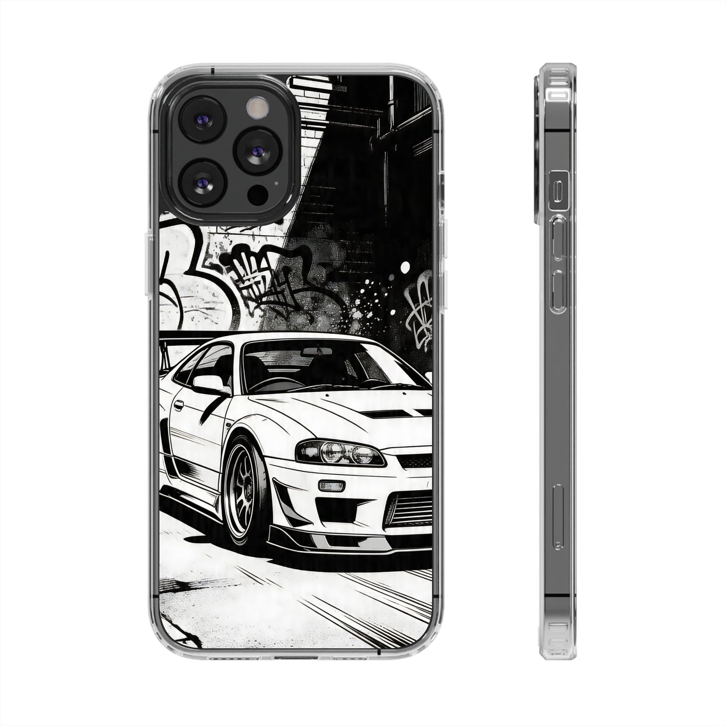 Monochrome Urban Drift Case - MagSafe Compatible JDM Clear Cover