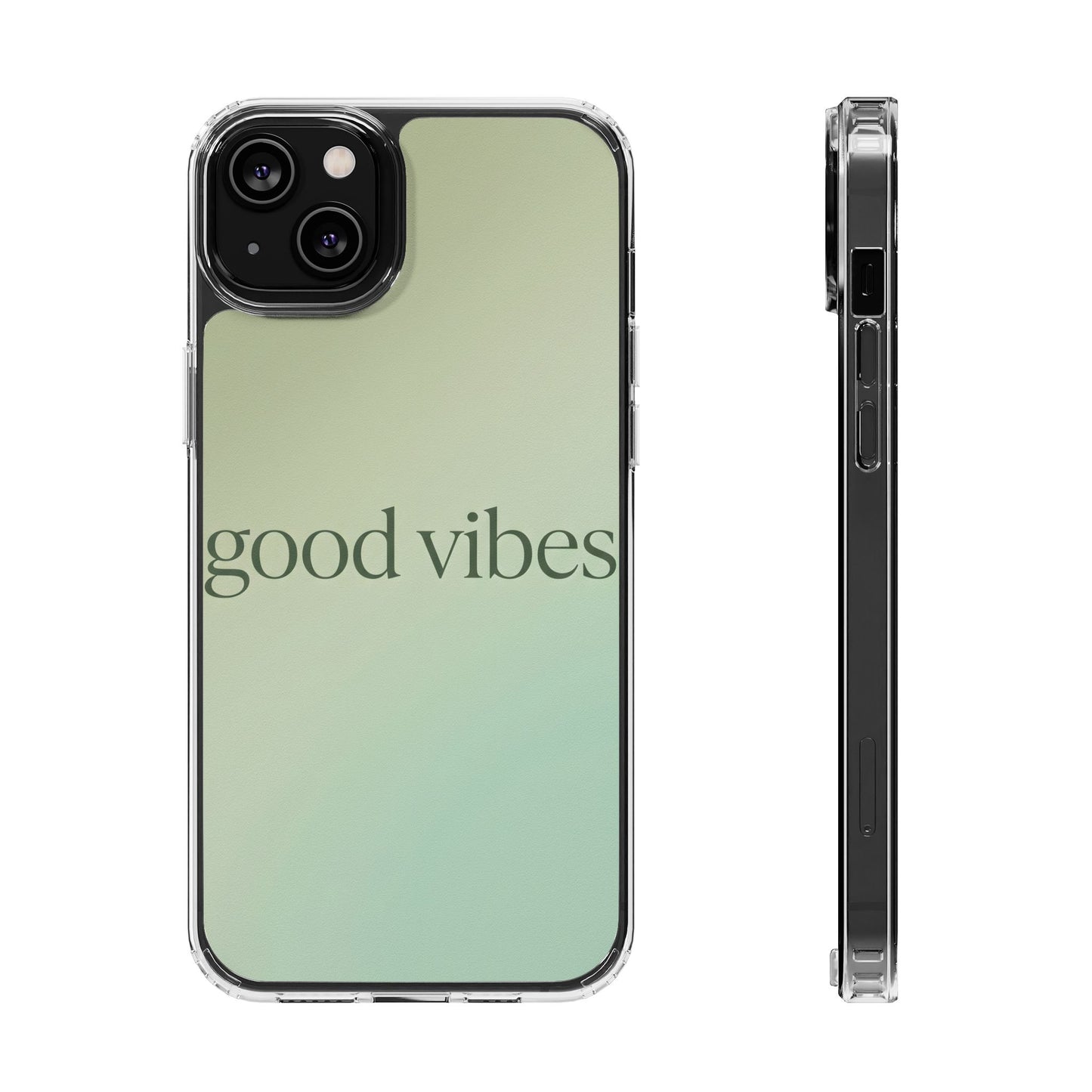 Good Vibes Sage Green Aura Case - MagSafe Compatible Aesthetic Cover