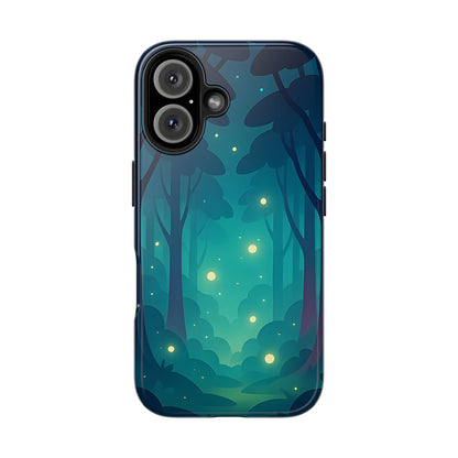 Enchanted Forest Fireflies Case - Mystic Nature Tough Cover for iPhone & Samsung
