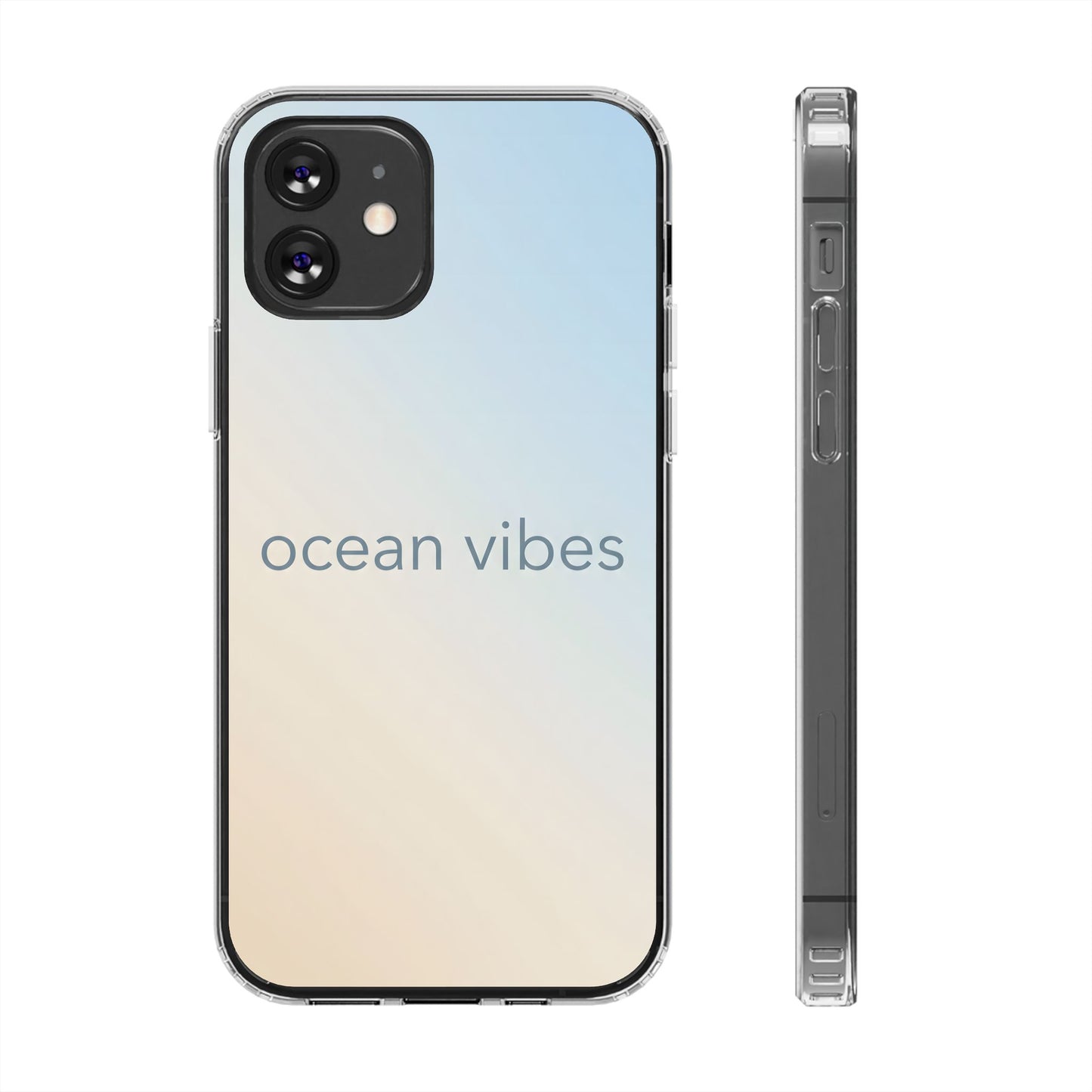Ocean Vibes Clear Case - MagSafe Compatible Coastal Gradient Cover