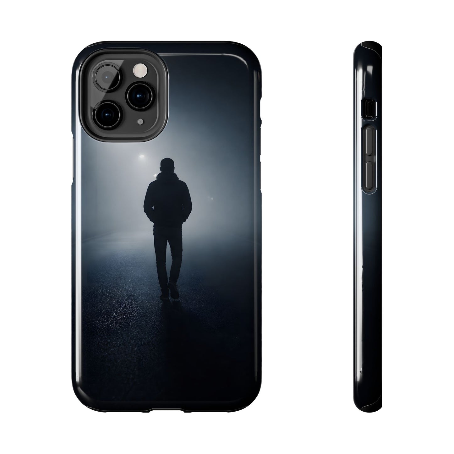Foggy Night Silhouette Tough Case - Urban Mystery Cover for iPhone & Samsung