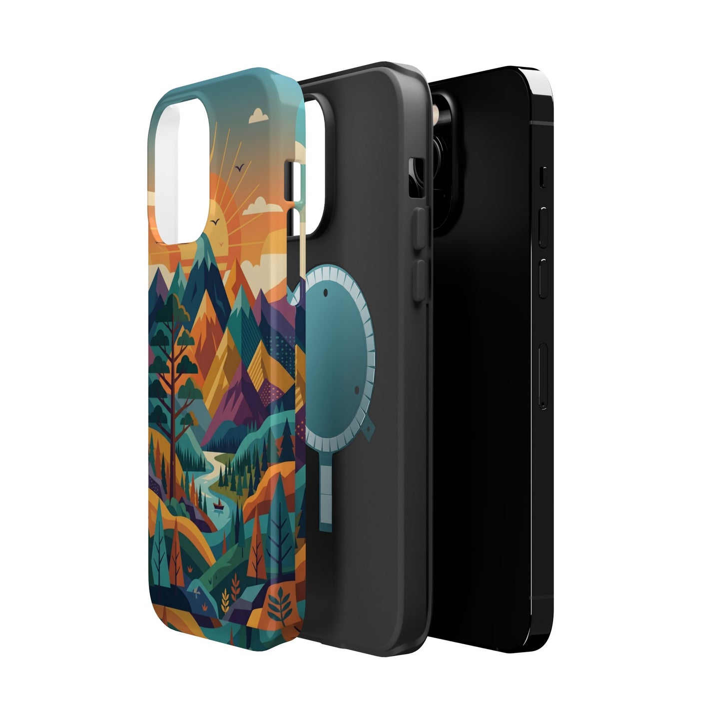 Retro Sunset Mountain Magnetic Impact Case