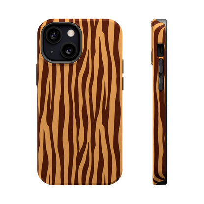 Safari Chic: Warm Caramel Tiger Print MagSafe Case