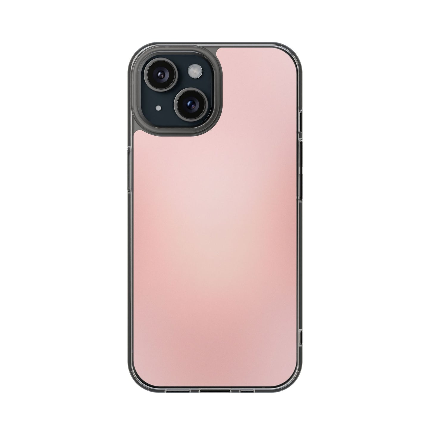 Soft Blush Pink Minimalist Clear Case - Sleek Matte Aesthetic Cover