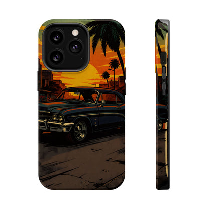 West Coast Lowrider: Retro Sunset Classic Car MagSafe Case