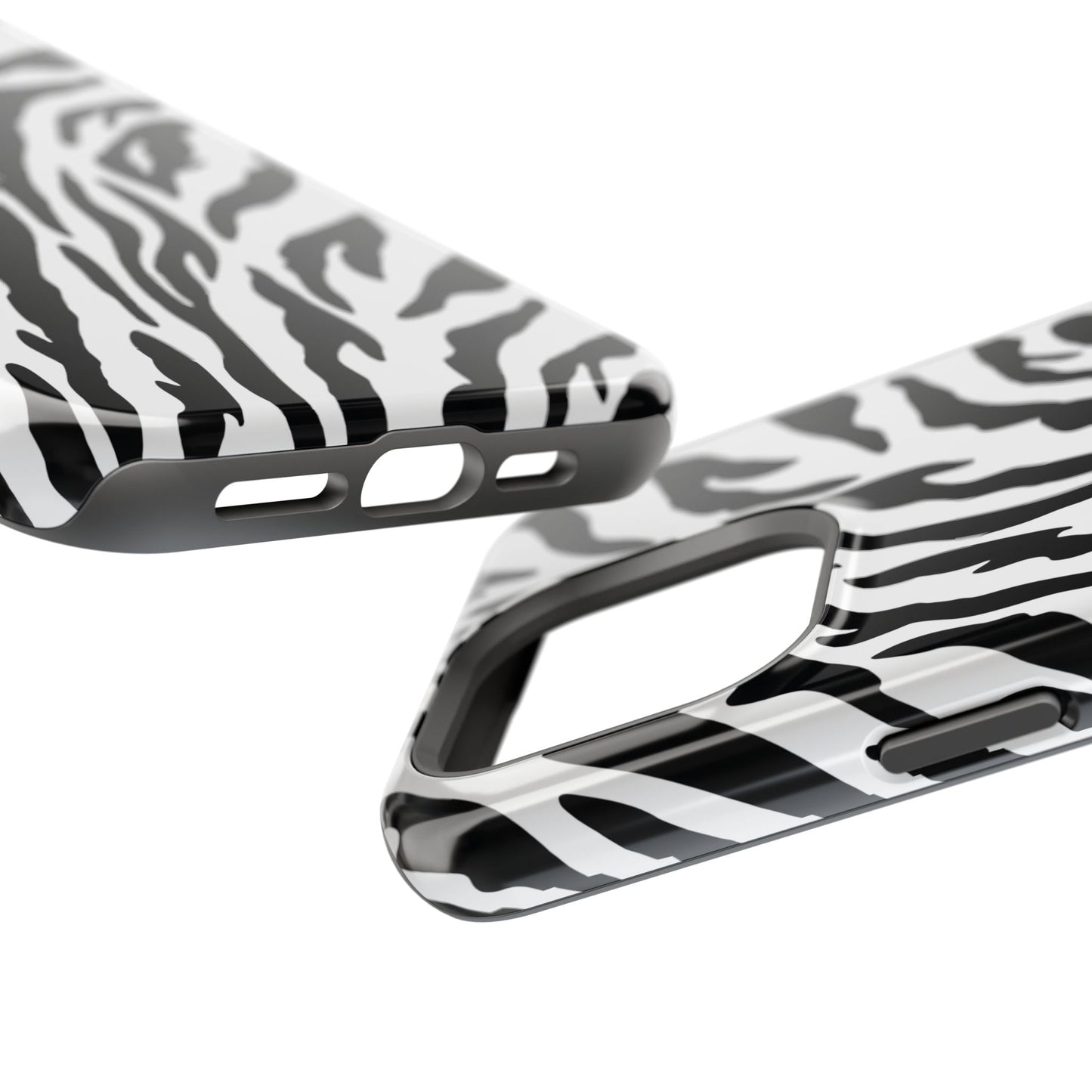 Monochrome Safari: Classic Black & White Zebra MagSafe Case