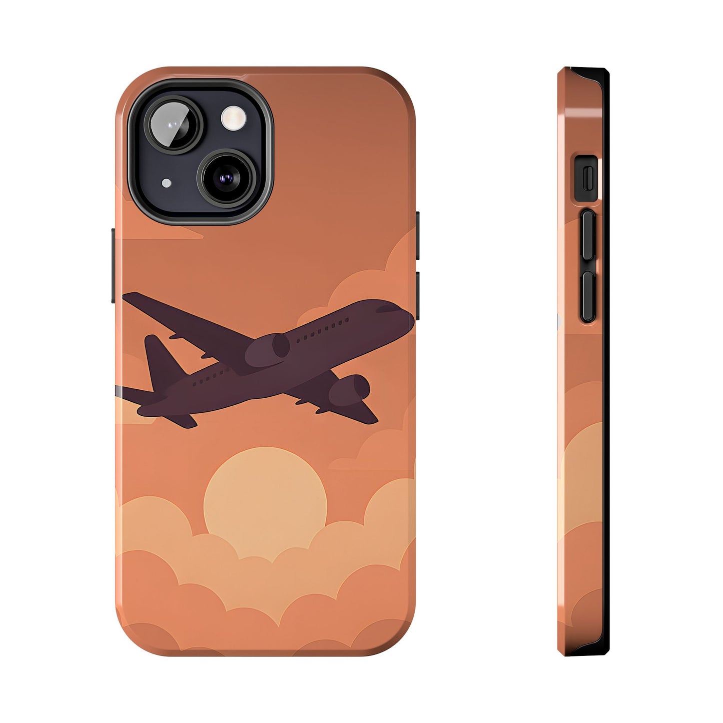 Golden Skies Airplane Tough Case - Minimalist Aviation Cover for iPhone & Samsung