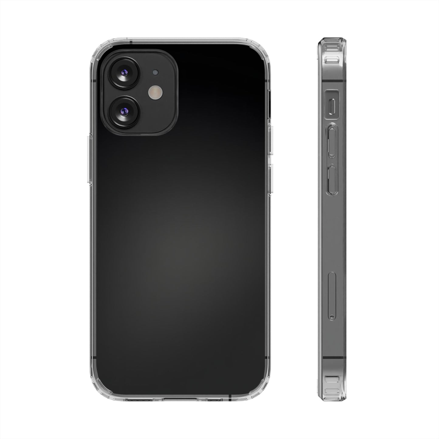 Obsidian Black Minimalist Clear Case - MagSafe Compatible Sleek Cover