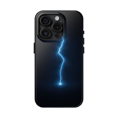 Blue Lightning Bolt Tough Case - Deep Sky Electric Cover for iPhone & Samsung