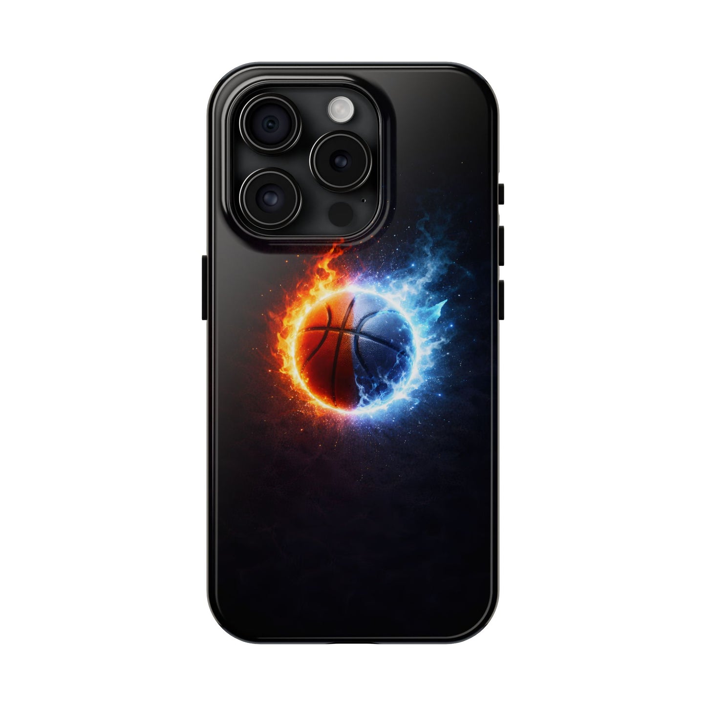 Fire and Ice Basketball Tough Case - Elemental Balance Cover for iPhone & Samsung