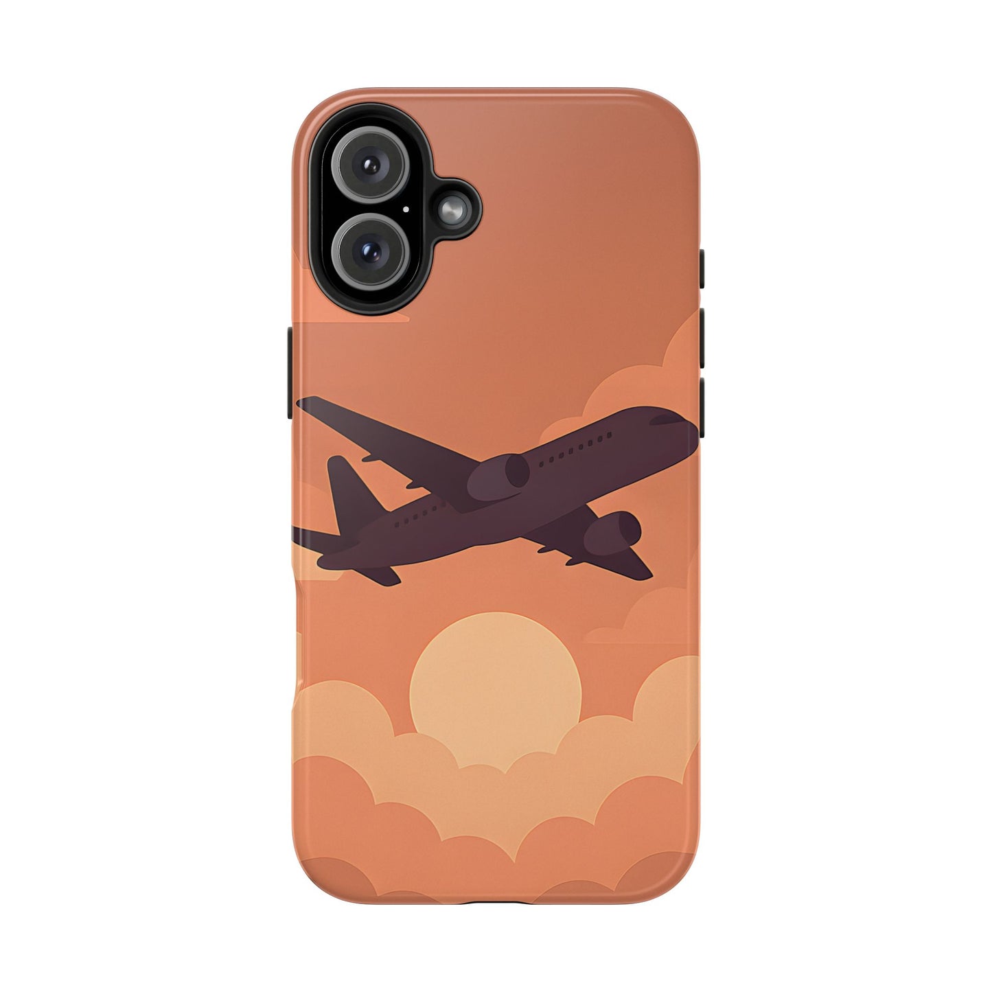Golden Skies Airplane Tough Case - Minimalist Aviation Cover for iPhone & Samsung