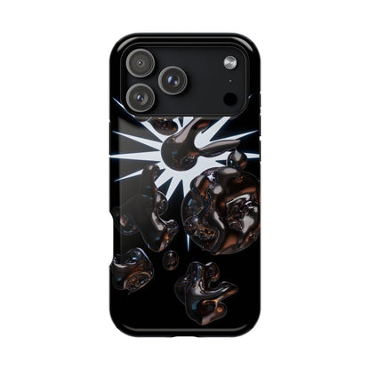 Liquid Chrome 3D Bubbles Magnetic Impact Case