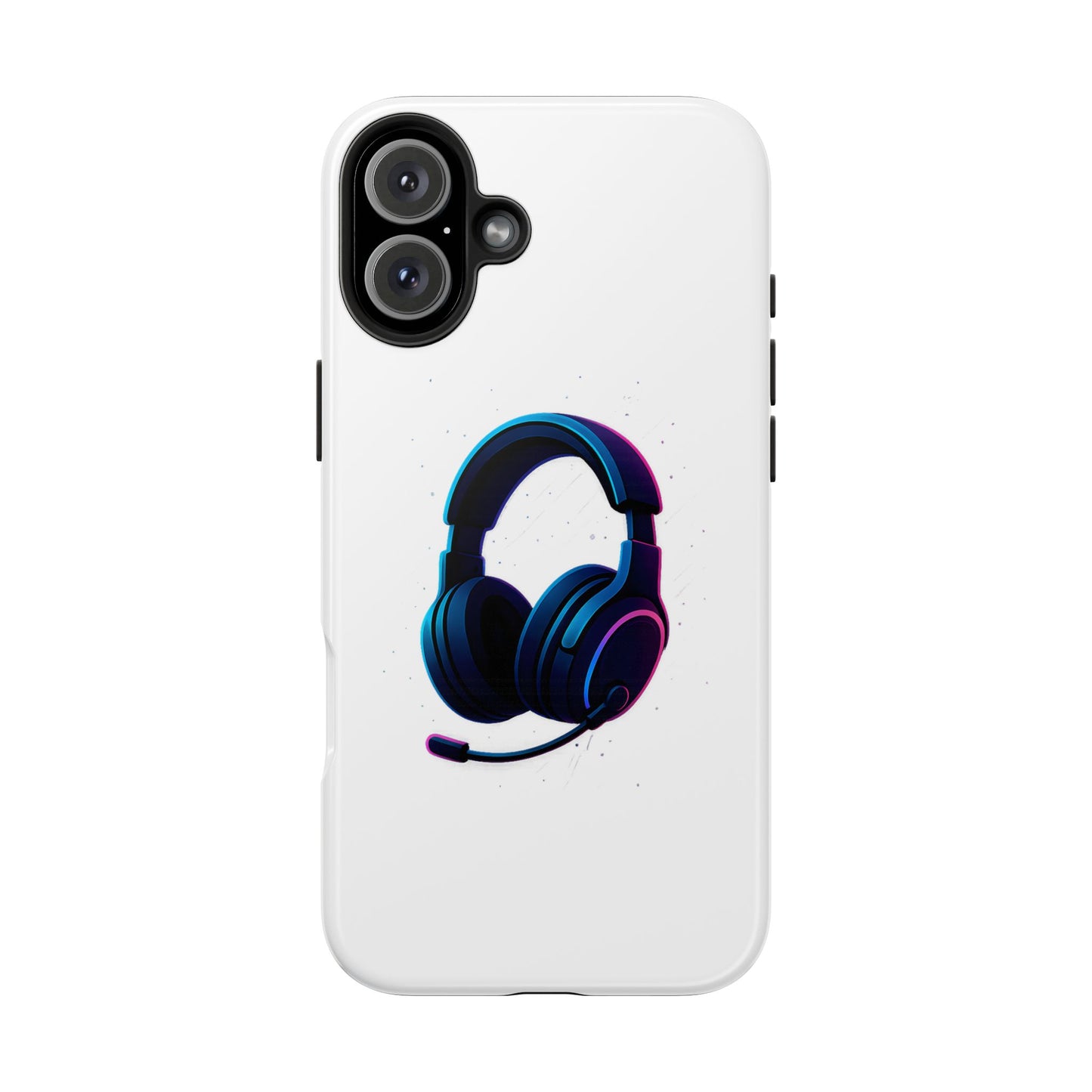Minimalist Gaming Headset Tough Case - Clean Tech Cover for iPhone & Samsung