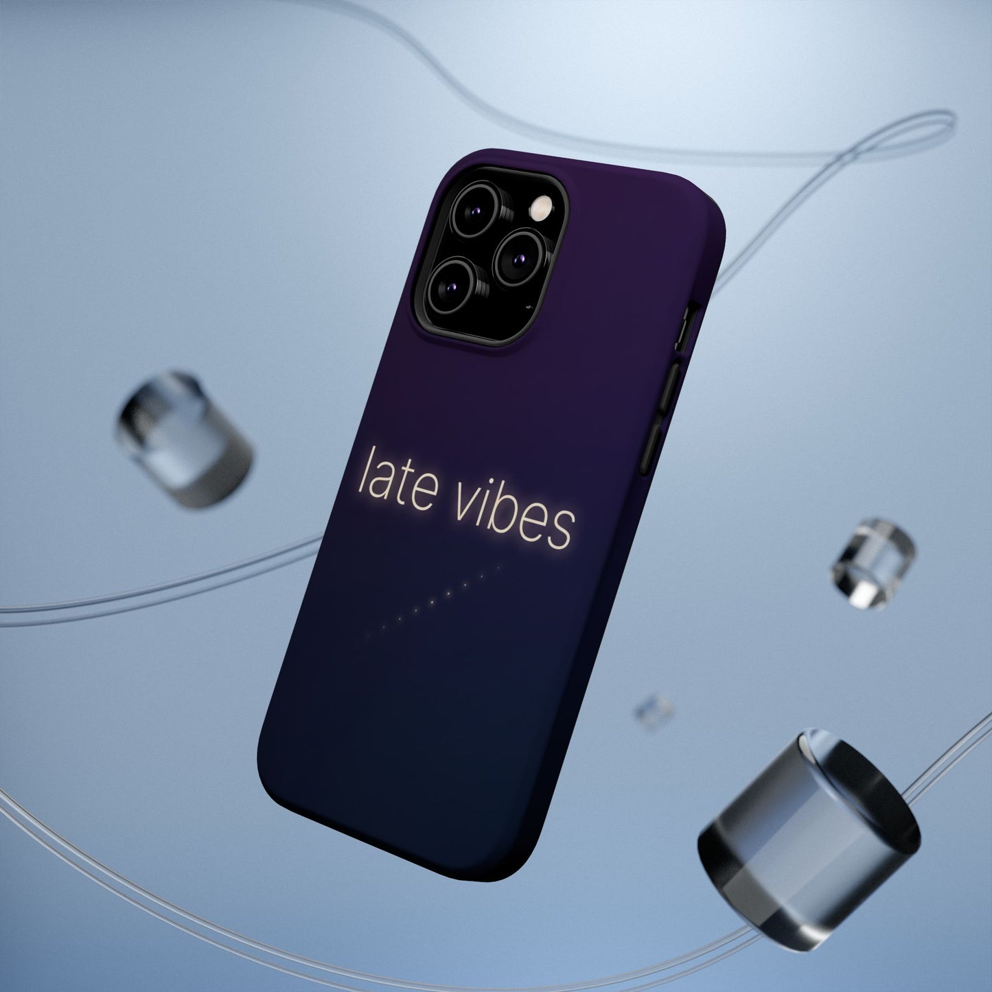 Late Vibes Purple Gradient Magnetic Impact Case