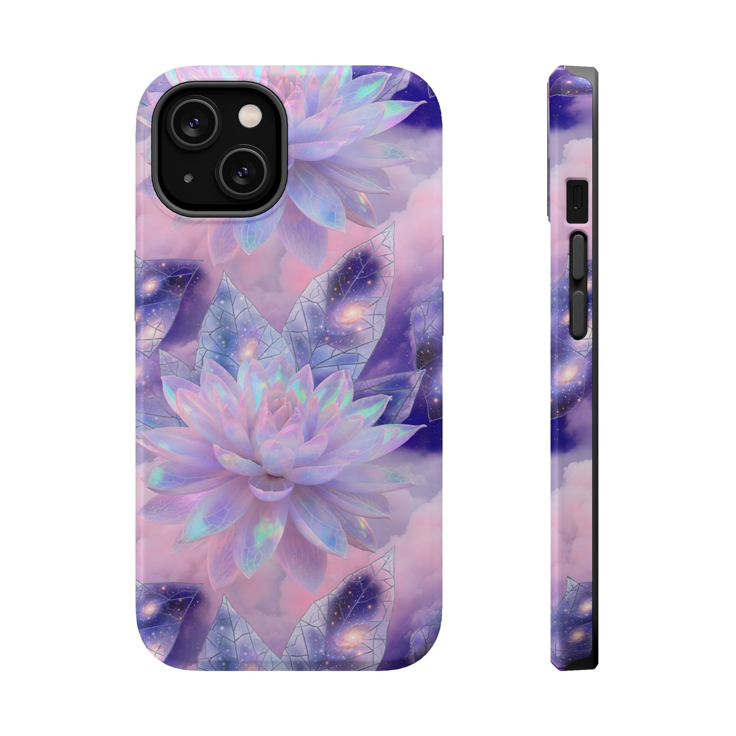 Ethereal Aura: Cosmic Iridescent Lotus MagSafe Case