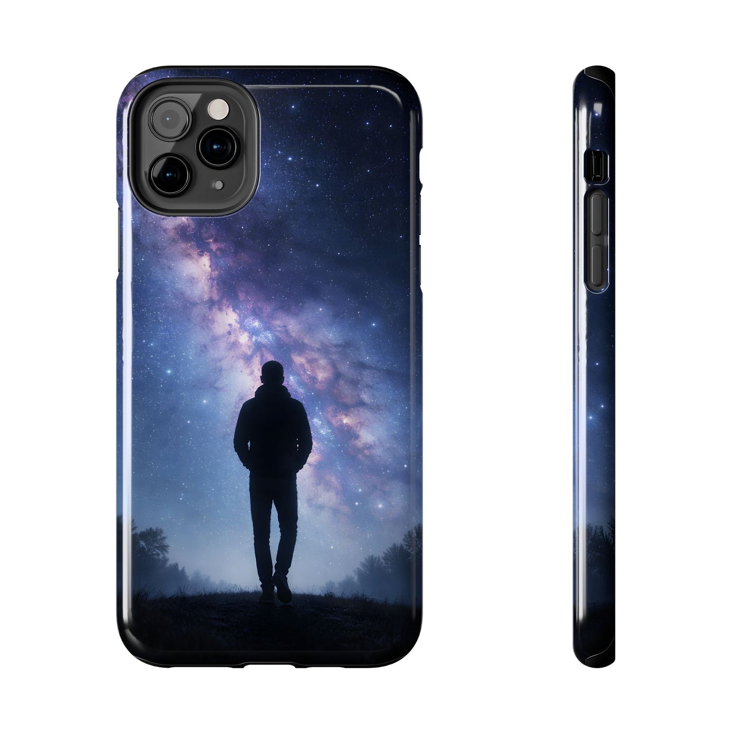 Milky Way Stargazer Tough Case - Celestial Galaxy Silhouette Cover for iPhone & Samsung