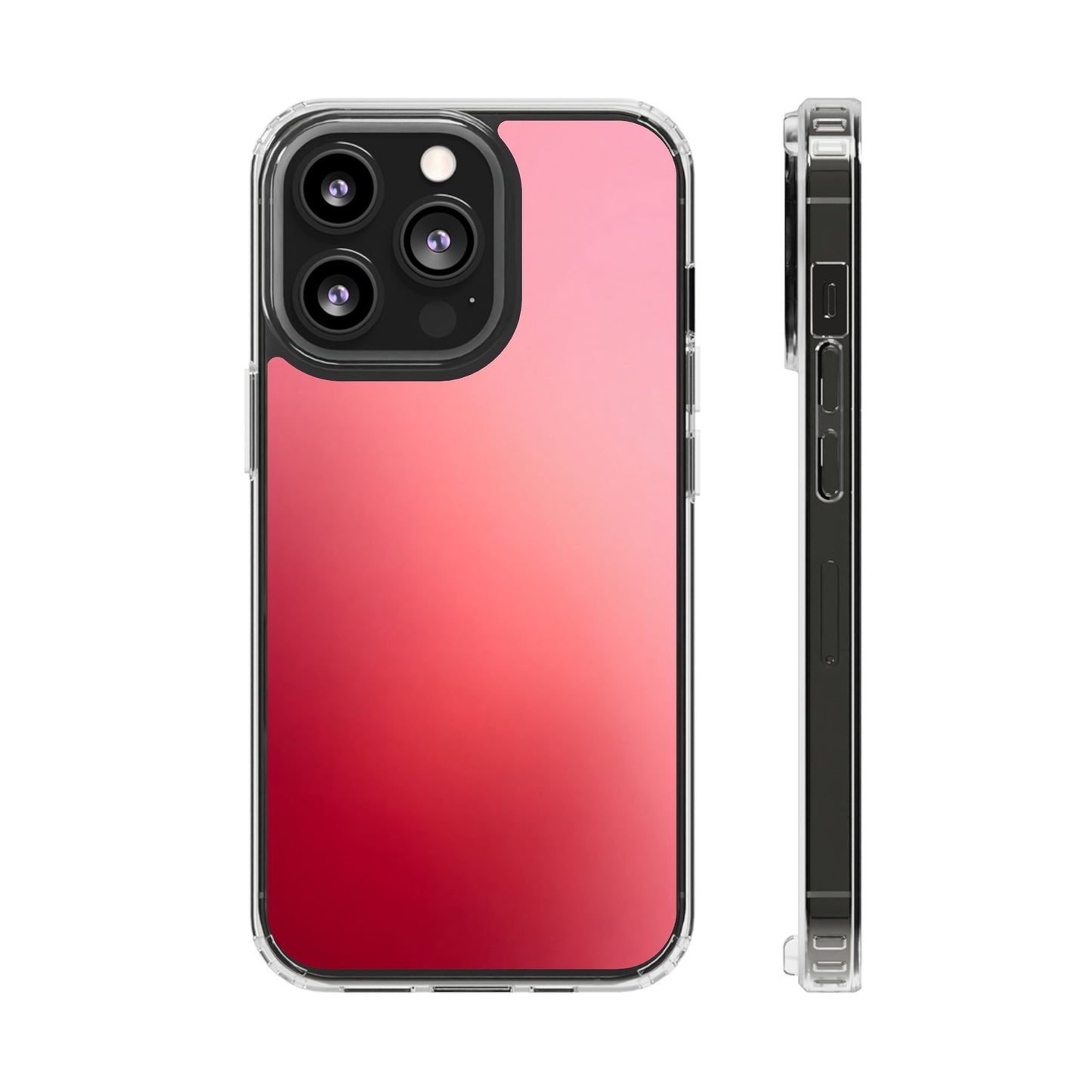 Berry Aura Clear Case - MagSafe Compatible Pink to Red Gradient Cover