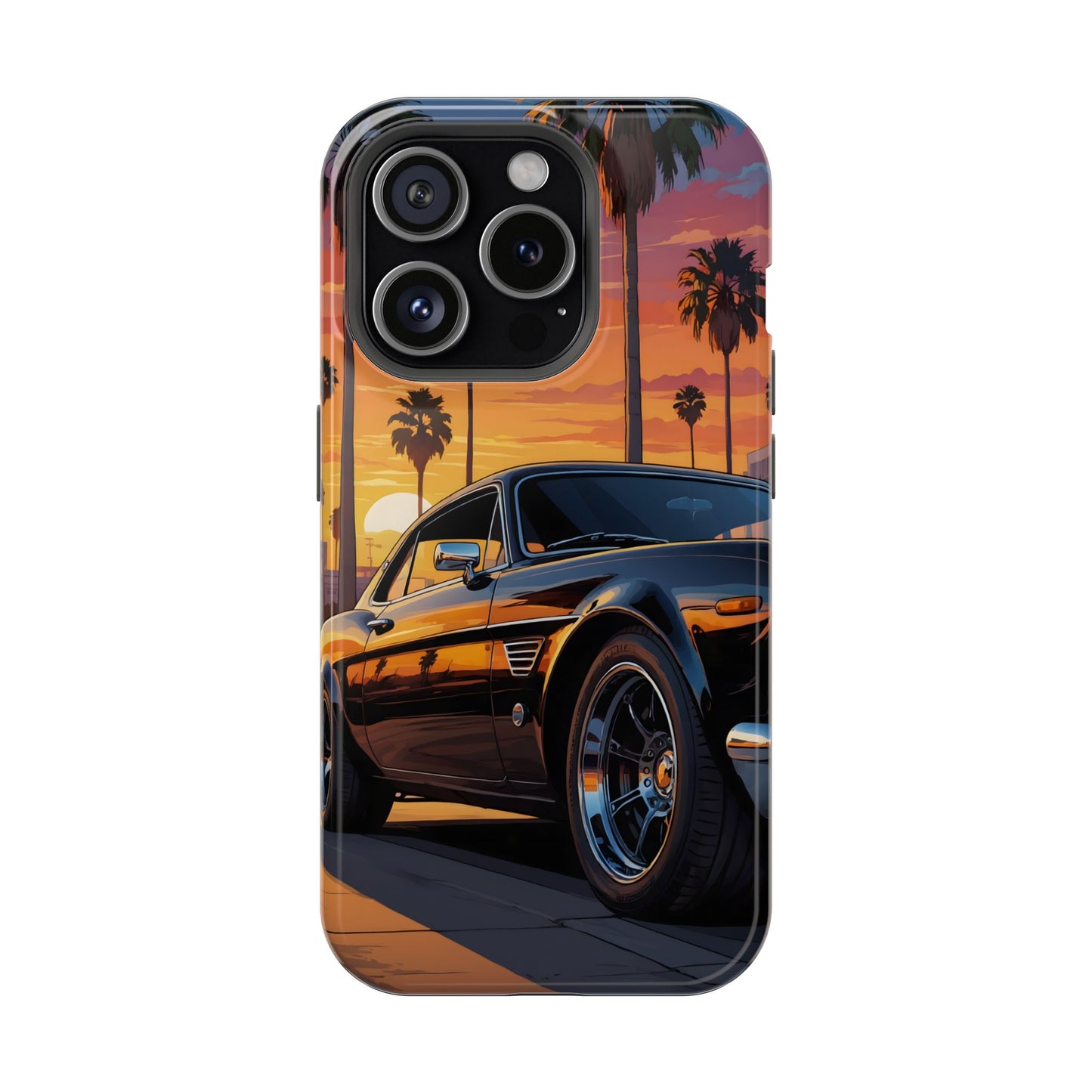 Pacific Cruiser: Cinematic Muscle Car Sunset MagSafe Case