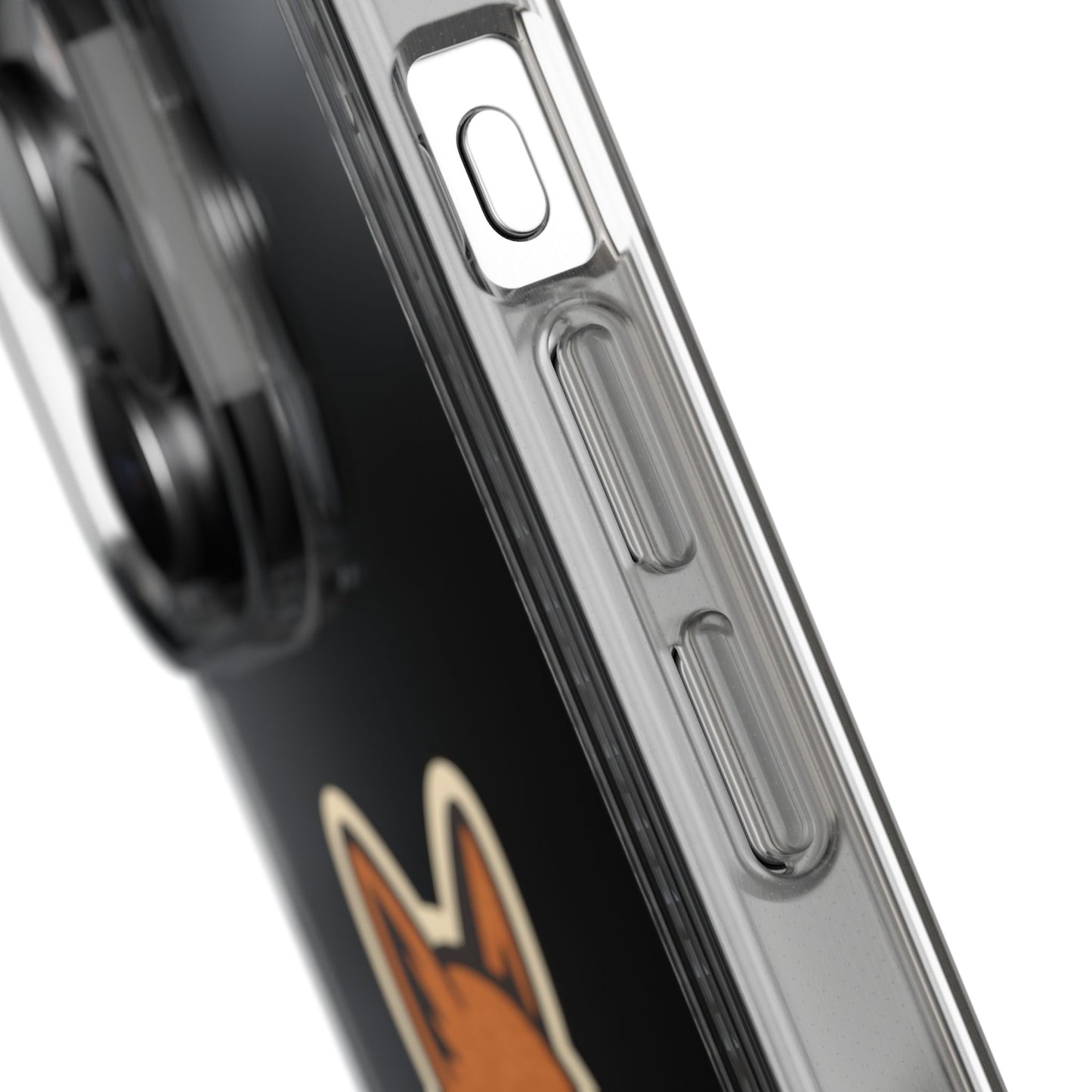 Clear Fox Emblem Phone Case - Vintage Wildlife Sticker Transparent Cover