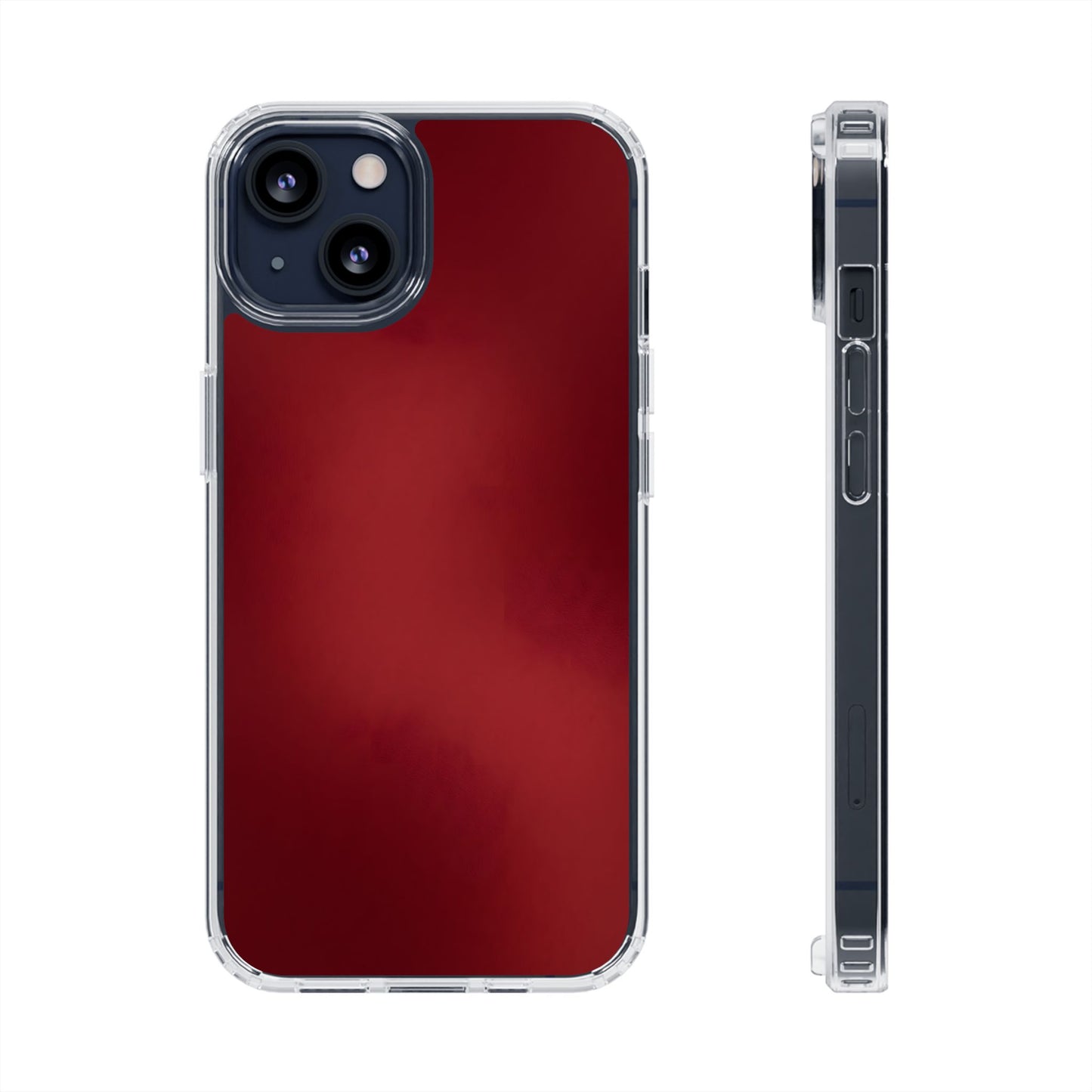 Deep Crimson Aura Clear Case - Premium MagSafe Minimalist Cover