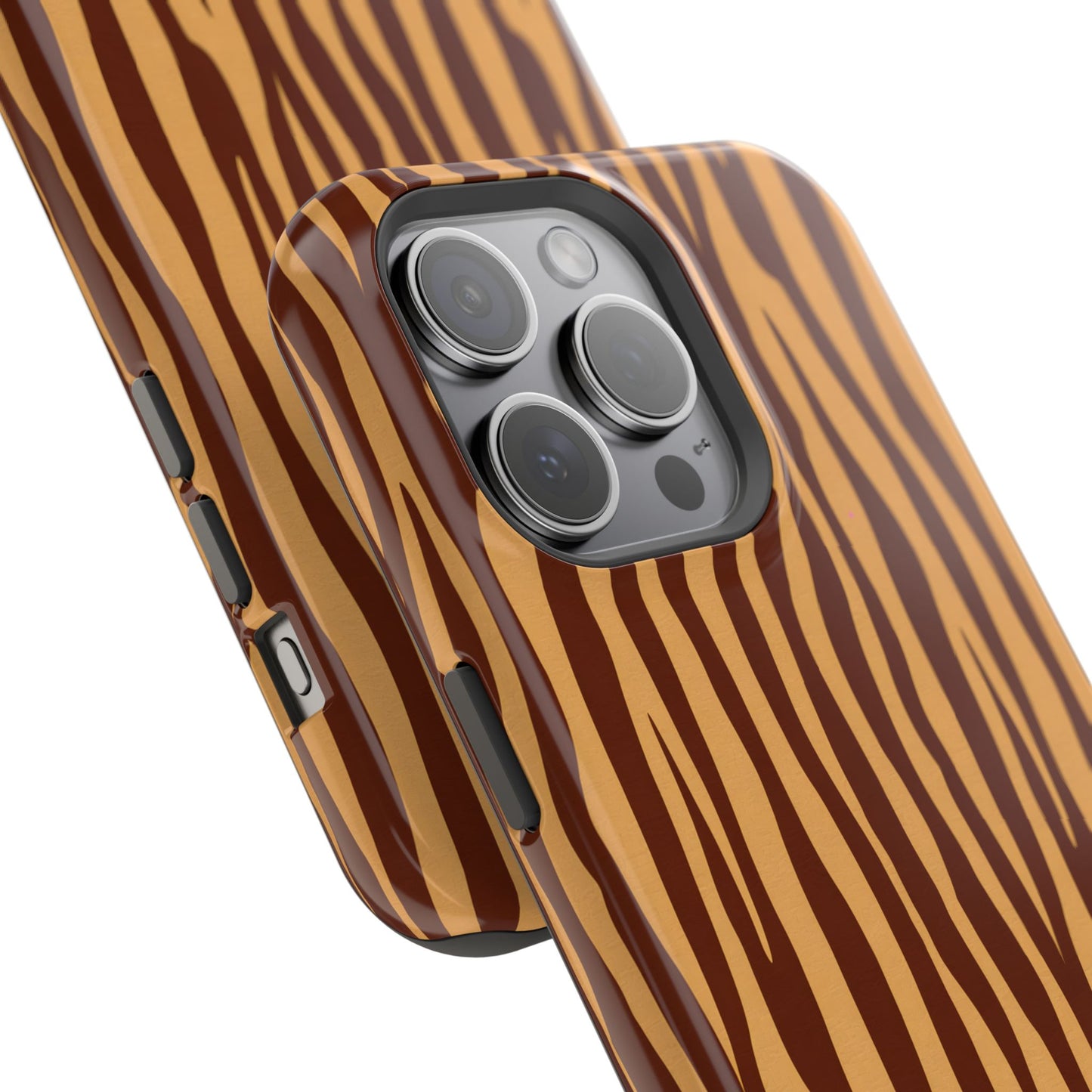 Safari Chic: Warm Caramel Tiger Print MagSafe Case