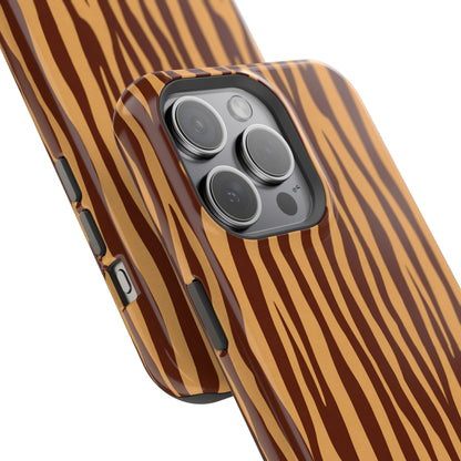 Safari Chic: Warm Caramel Tiger Print MagSafe Case