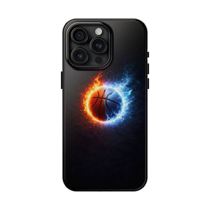 Fire and Ice Basketball Tough Case - Elemental Balance Cover for iPhone & Samsung