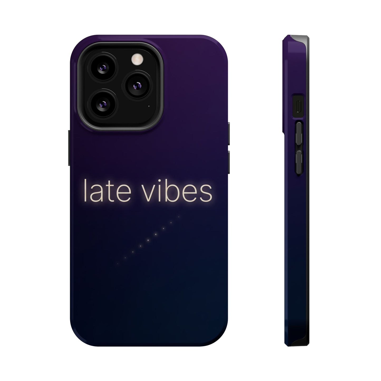 Late Vibes Purple Gradient Magnetic Impact Case