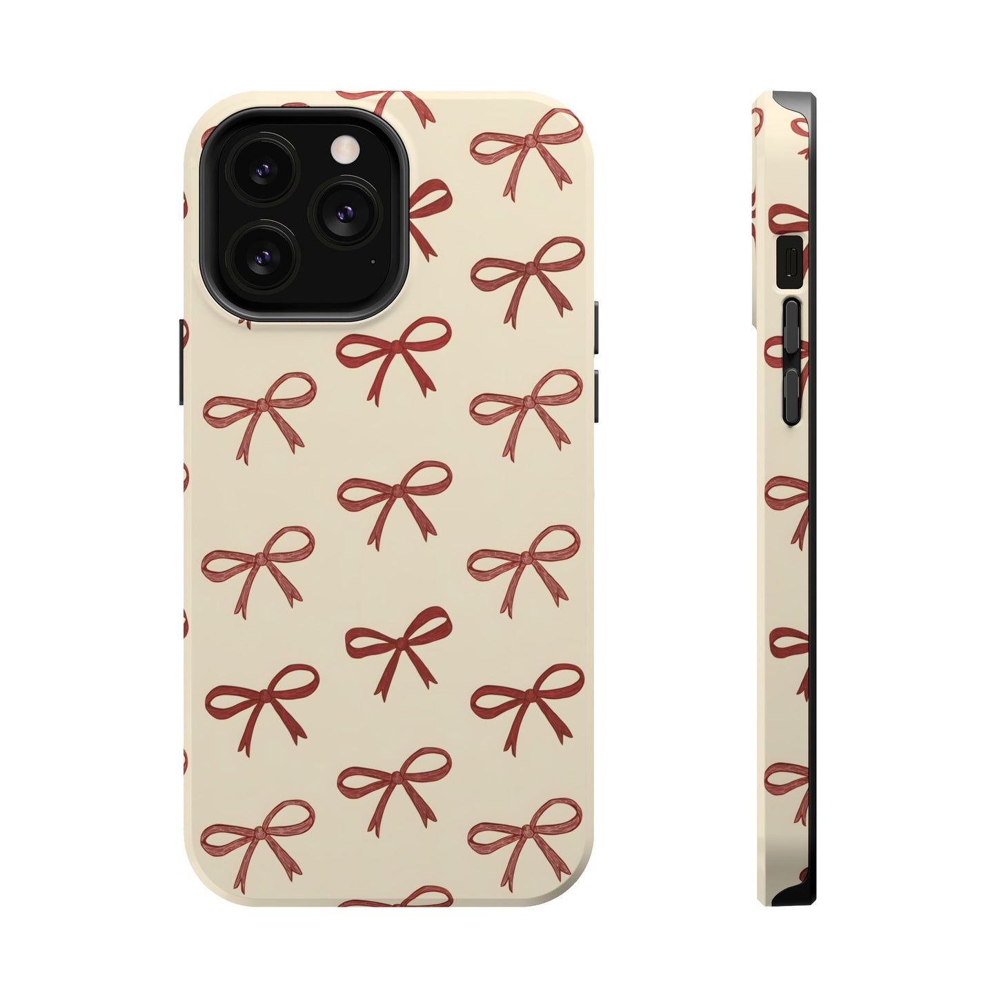 Burgundy Bows Coquette Magnetic Tough Case