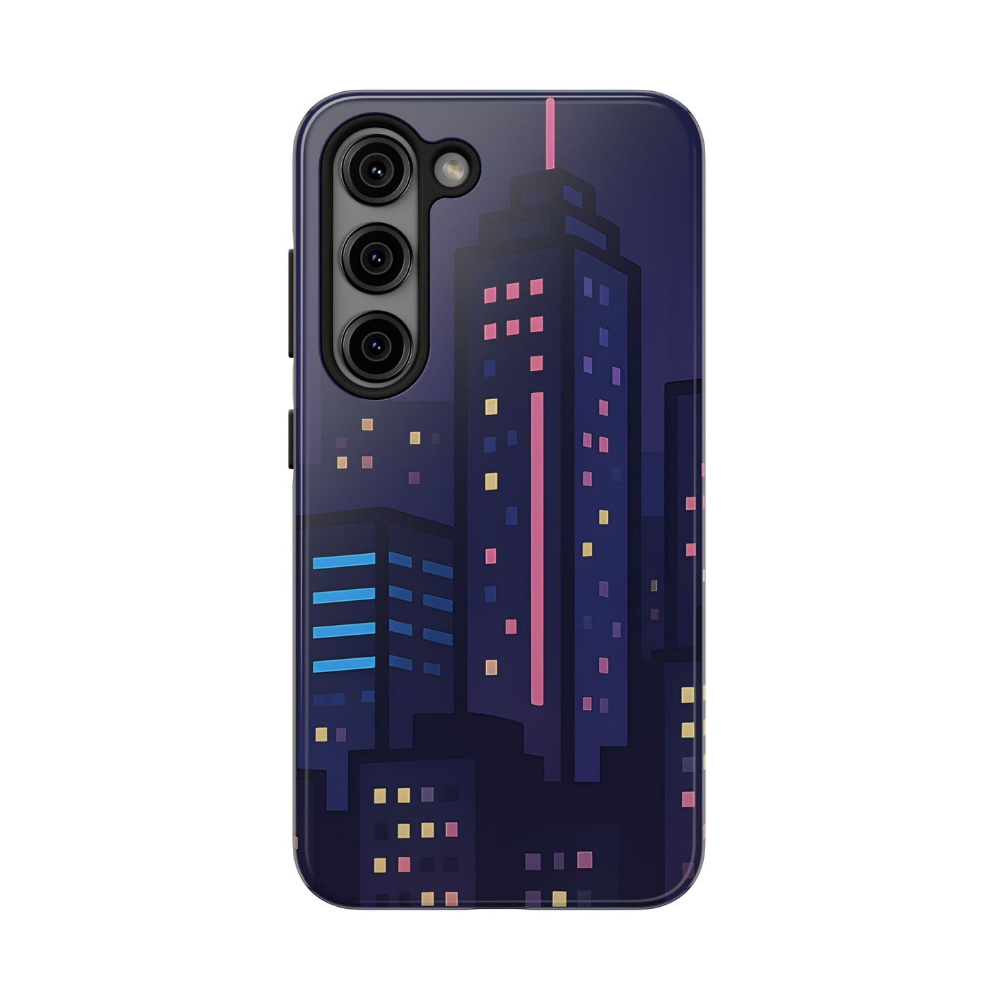 Lo-Fi Night City Tough Case - Pastel Urban Skyline Cover for iPhone & Samsung