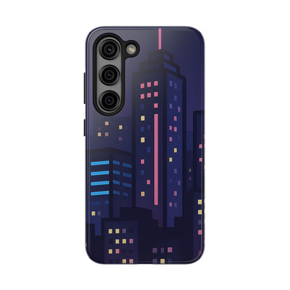 Lo-Fi Night City Tough Case - Pastel Urban Skyline Cover for iPhone & Samsung