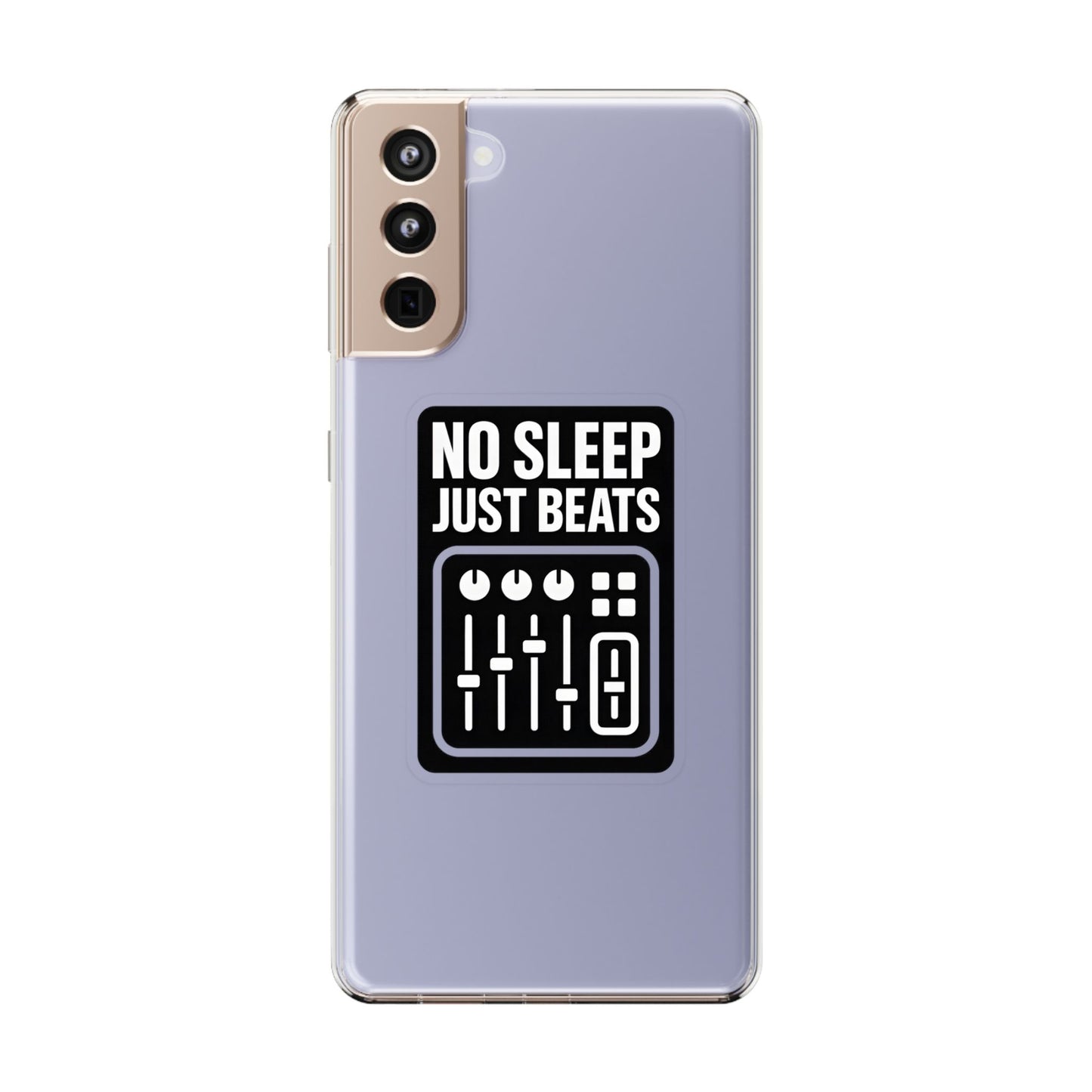 Clear "No Sleep Just Beats" Case - Minimalist DJ & Producer Transparent Cover