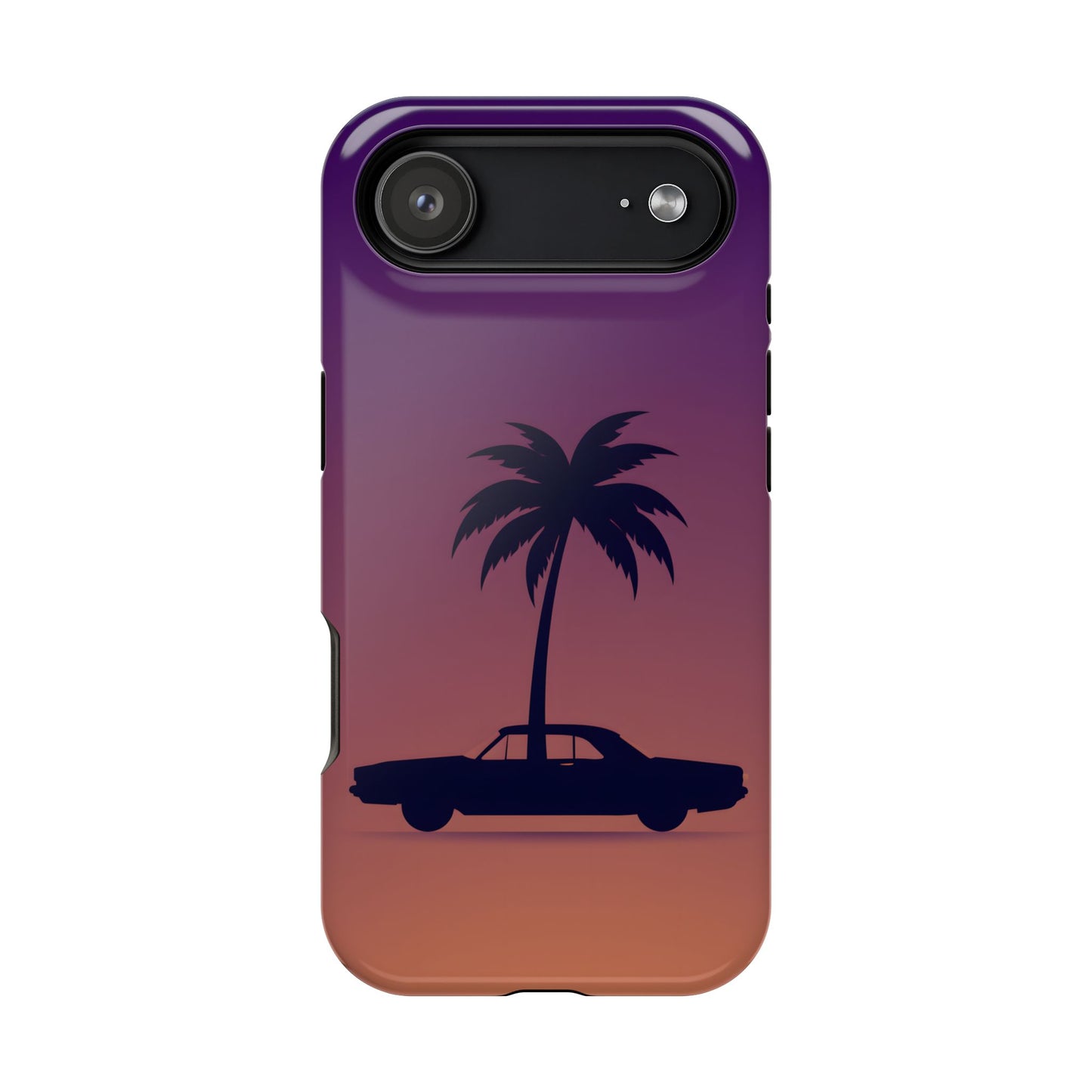 Midnight Drive: Retro Palm Tree Sunset MagSafe Case