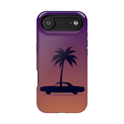 Midnight Drive: Retro Palm Tree Sunset MagSafe Case