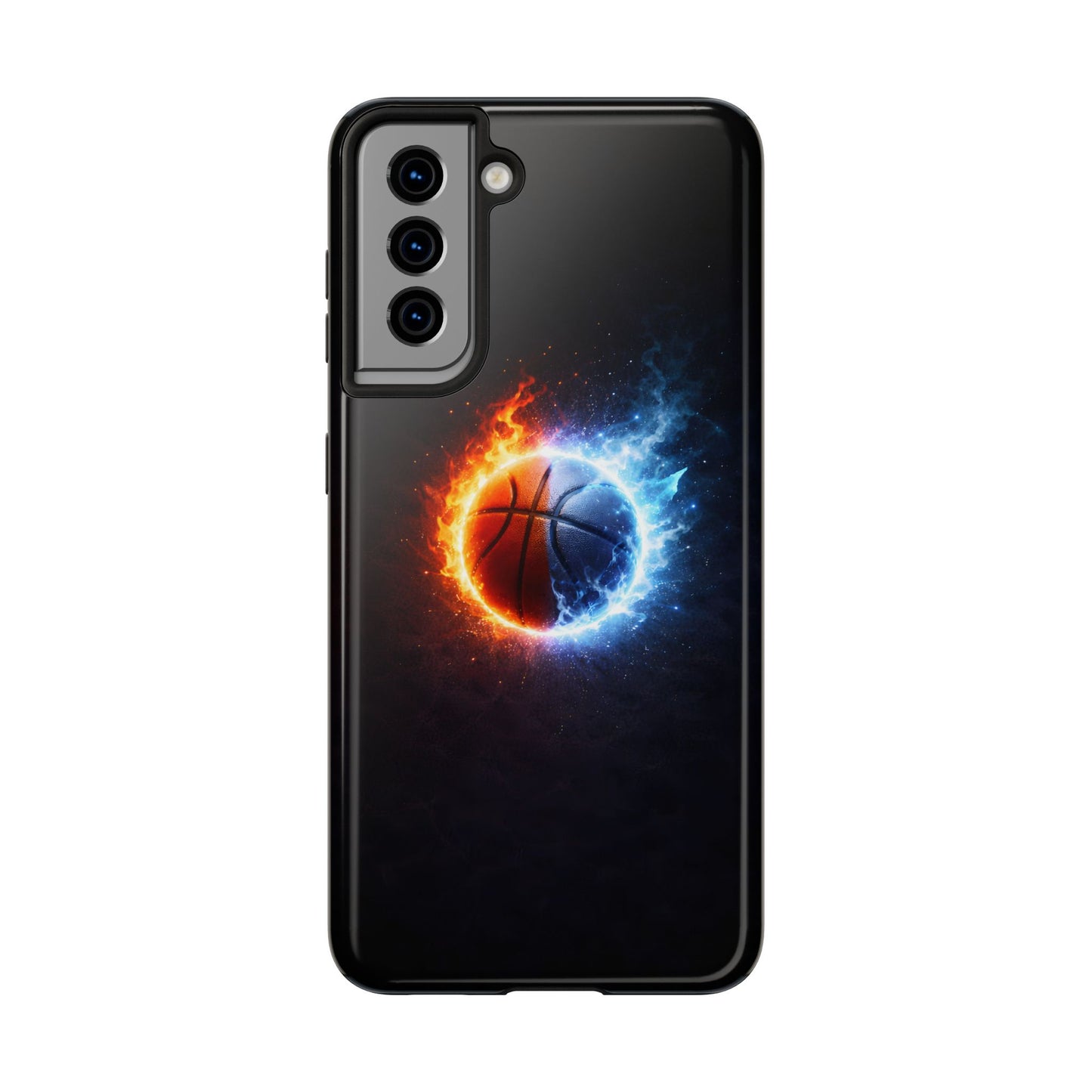 Fire and Ice Basketball Tough Case - Elemental Balance Cover for iPhone & Samsung