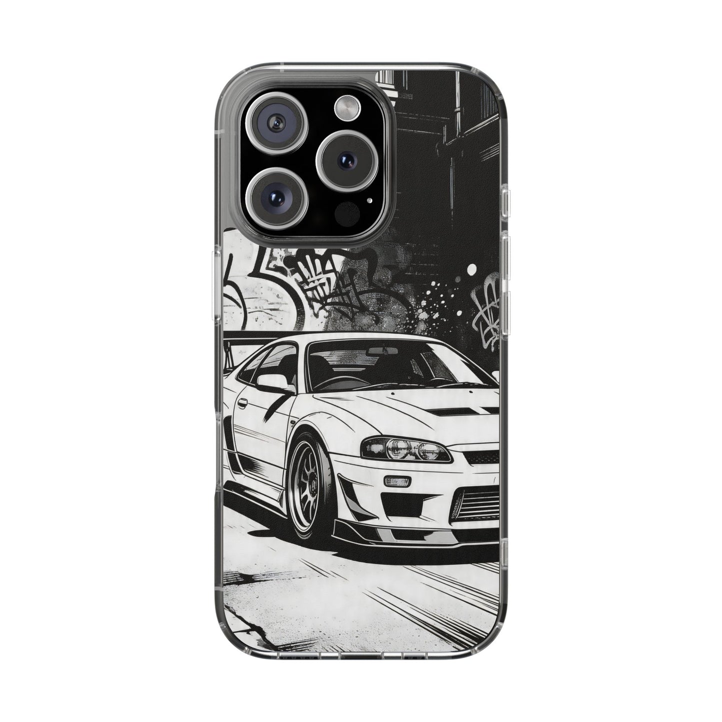Monochrome Urban Drift Case - MagSafe Compatible JDM Clear Cover